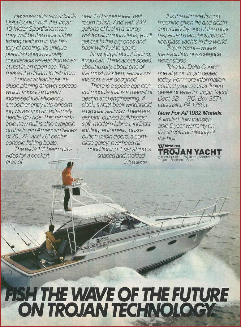 1982 trojan 10M sport fisherman