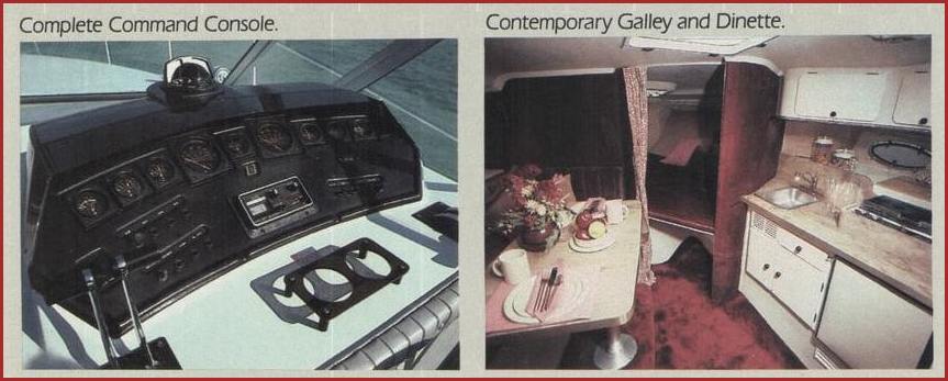 1985 9 Meter sport yacht console and galley