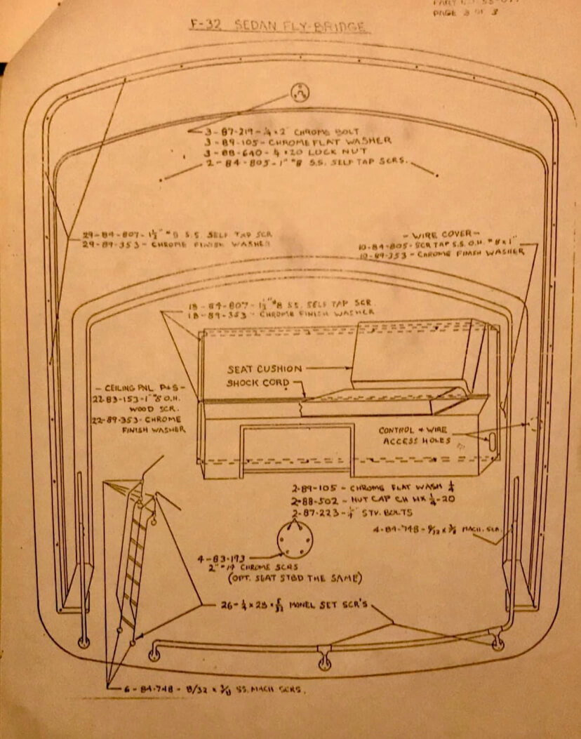 F32 windshield assembly diagram