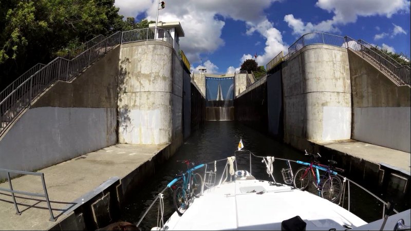 Entering our first double-lift lock