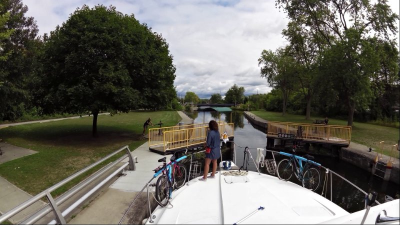 Locks gates being opened manually