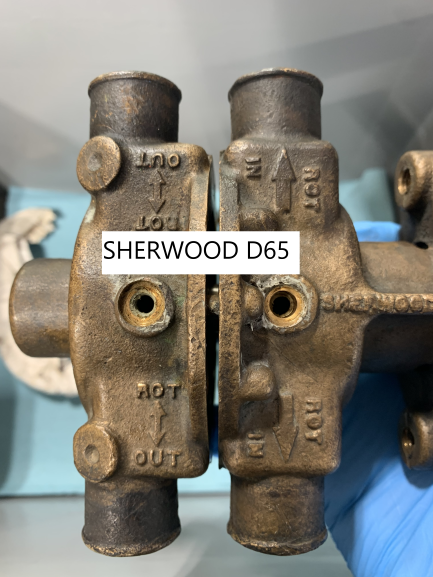 Spare Sherwood D65 showing confusing casting callouts
