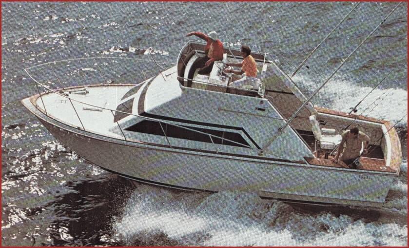 1974 f30 sport fisherman at sea