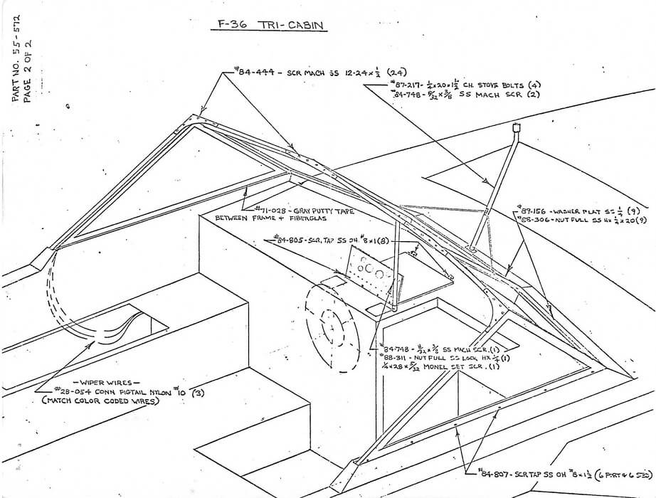 F32 windshield assembly diagram