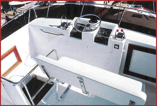 trojan f44 motor yacht controls