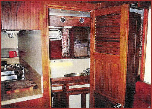 trojan f44 motor yacht galley
