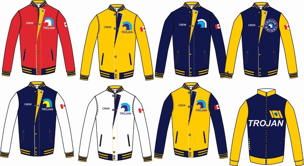 obviously the flag on the left sleeve can be replaced....   the back can be your boat name
