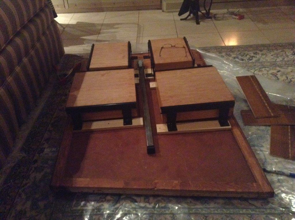 added mounting surfaces and installed pencil slides in this bottom view