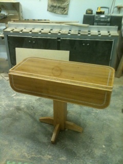 Teak and cherry table