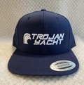 Trojan Cap Flat -- Blue / White (US Only) - Click Image to Close