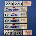 Crusader 270 Metal Decals