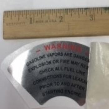 Flame Arrestor Label - Click Image to Close