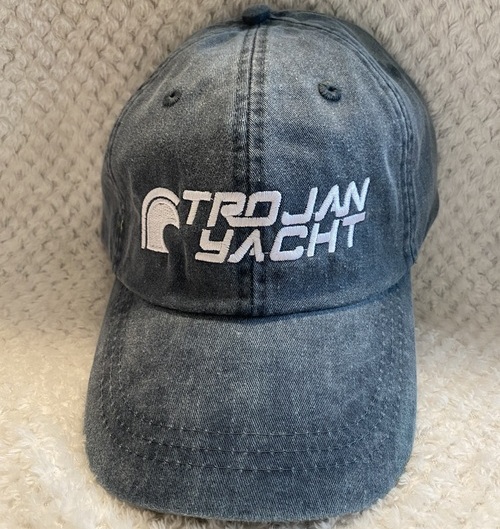 Trojan Cap -- Blue / White (Canada) - Click Image to Close