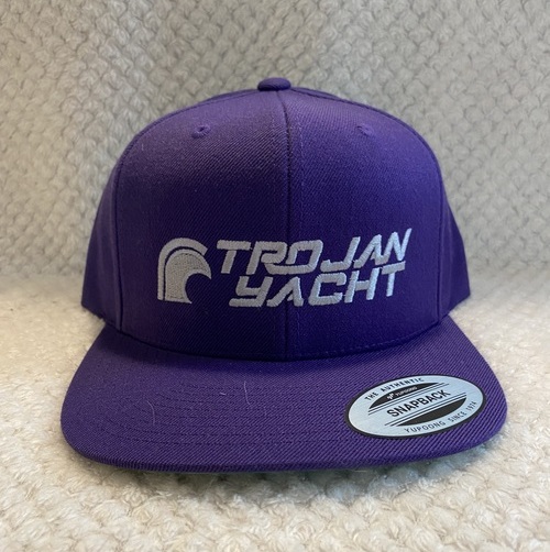 Trojan Cap Flat -- Purple / Silver (Canada) - Click Image to Close