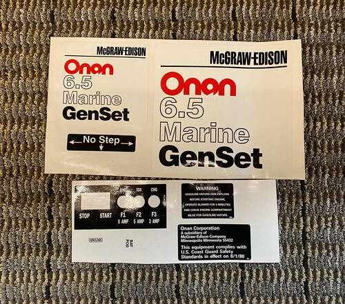 Onan Decals - Click Image to Close