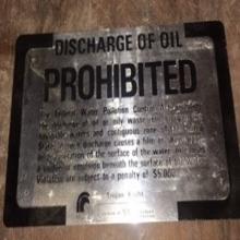 Trojan Oil Placard