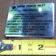 Shore Power Sticker