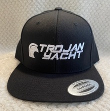 Trojan Cap Flat -- Black / White (Canada)